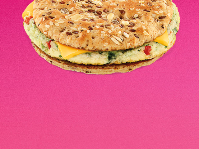 A veggie egg white sandwich